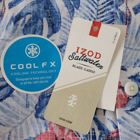 Men's IZOD Saltwater Beach Performance Printed Shirt (Size 3XL) - Picture 9 of 9